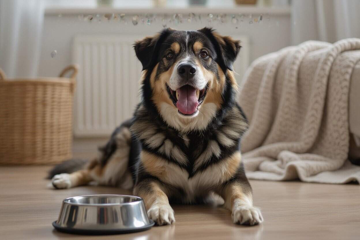 dog is shaking and panting